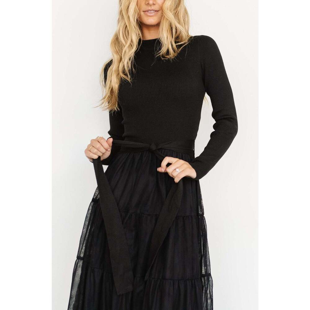 Baltic Born Demi Sweater Tulle Dress | Black Size XL - Picture 2 of 5